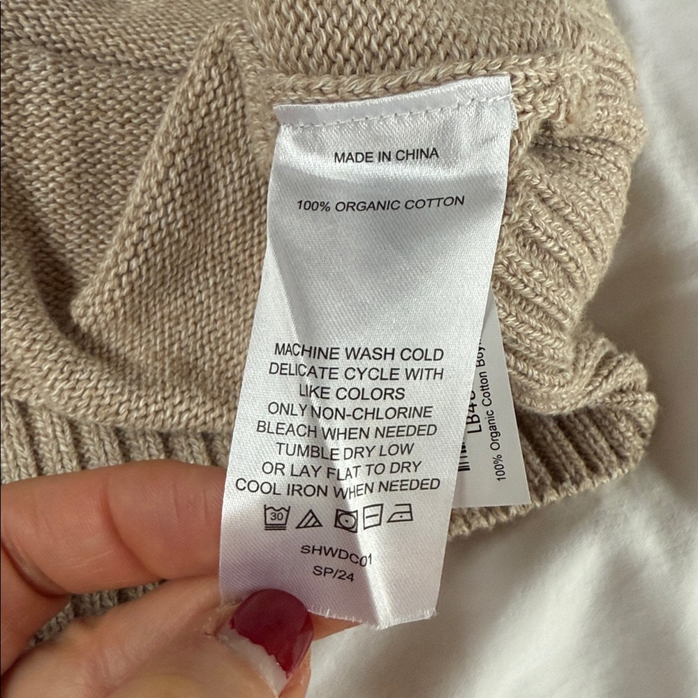 EUC Quince Organic Cotton Boyfriend Crew Sweater—Cement Marl - Picture 5 of 5